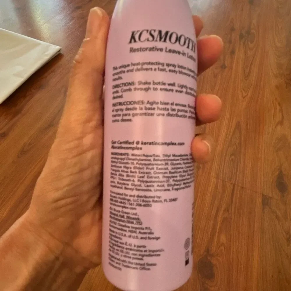 New Keratin complex KCS smooth restorative leave in spray conditioner for shiny